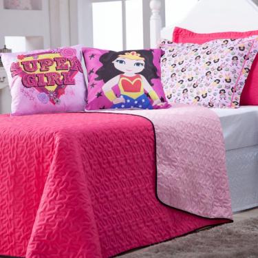 Imagem de Cobre Leito Super Girl Almofadas 05 Peças
