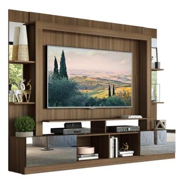 Imagem de Estante Com Suporte Tv 65" E Espelho Oslo Multimóveis V3381 Madeirada/Tenerife Madeirado/Tenerife