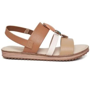 Imagem de Sandália Feminina Modare Estilo Neutra Pedraria e Palmilha Terapêutica-Feminino