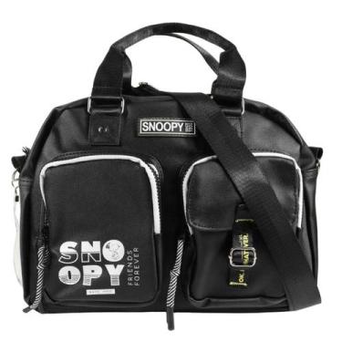 Imagem de Bolsa Semax Snoopy Grande Espaçosa Friends Forever SP25002 Cor:PretoTa