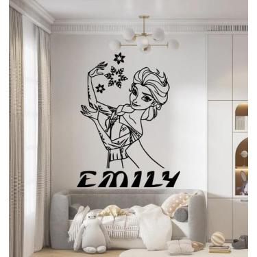 Imagem de Adesivo de parede  frozen - Ambiente dekorado, 80cm, preto