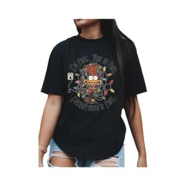 Imagem de Camiseta De Algodão Com Estampa De Desenho Animado Joy Disney inside O