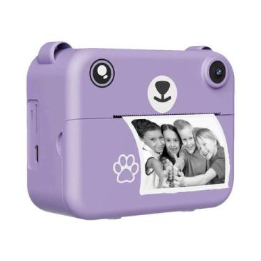 Imagem de Câmera Digital Infantil 1080P HD Com Impressão Instantânea E Mini Impr