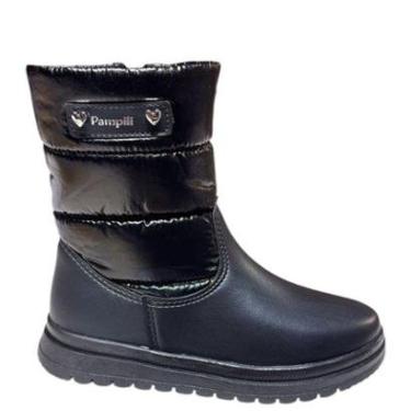 Imagem de BOTA INFANTIL MODERNA PAMPILI FLORA PRETO CONFORTÁVEL 770009-Feminino
