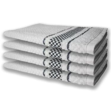 Imagem de 4 Panos De Prato Atoalhado Felpudo 370G/M² Premium Preto - TOALHAS SHO