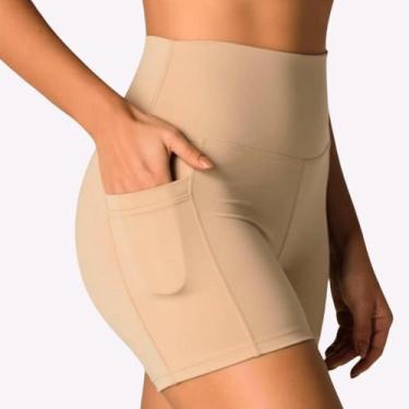 Imagem de Short Suplex Feminino Academia Fitness Bermuda Com Bolso Ciclista Cós 