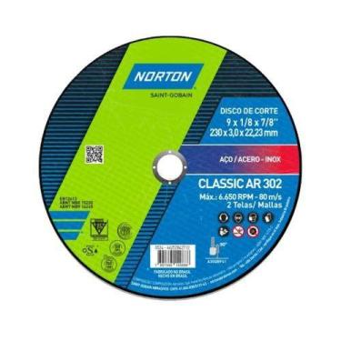 Imagem de Disco De Corte Metal Classic 9'' Norton - Para Cortes E Desbastes Em G