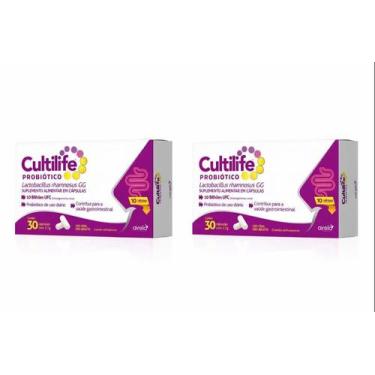 Imagem de Kit 2 Un Cultilife Probiótico 10 Bilhões UFC Lactobacillus Airela 30 C