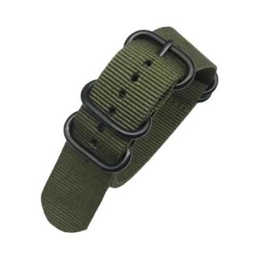 Imagem de Pulseira De Relógio Em Nylon Preto 18mm 20mm 22mm 24mm Bracelete Milit