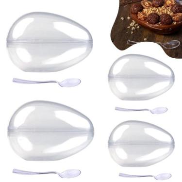 Imagem de Ovo De Páscoa Colher Casca Lisa 4 Un 350g Sobremesa Gourmet Confeitari
