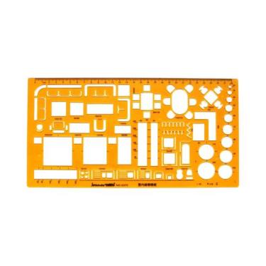 Imagem de Régua Circular Oval Durável De Resina K Para Desenho, Medição E Gabari