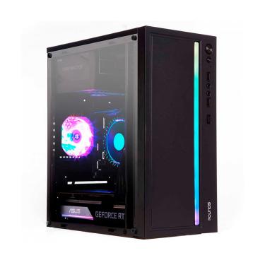 Imagem de Gabinete Gamer Round5 Viper Black RGB Mid Tower mATX Sem Fans Preto
