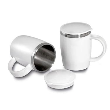 Imagem de Caneca Térmica Com Tampa Para 400ml Coffee Time