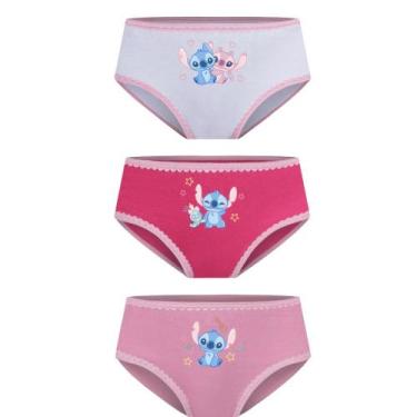 Imagem de Kit 3 Calcinha Infantil Lobinha Lilo And Stitch 18203-089, Sortido 090