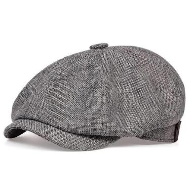 Imagem de Boina Masculina Estilo Italiano Retrô  Algodão Leve com Aba Frontal  L