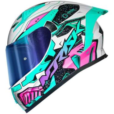 Imagem de Capacete Norisk Flow Robot, Branco/Verde, 62