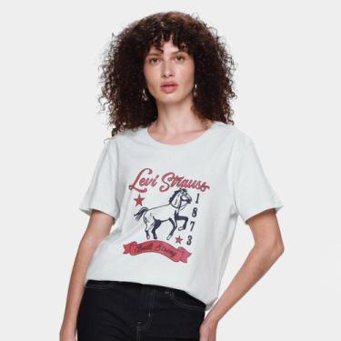 Imagem de Camiseta Levis Perfect Tee Feminina, Azul tiffany, M