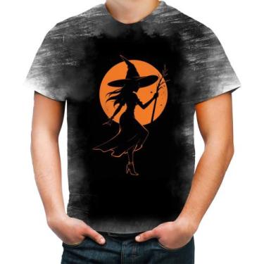 Imagem de Camiseta Desgaste Bruxa Halloween Laranja Festa 3 - Kasubeck Store®, G