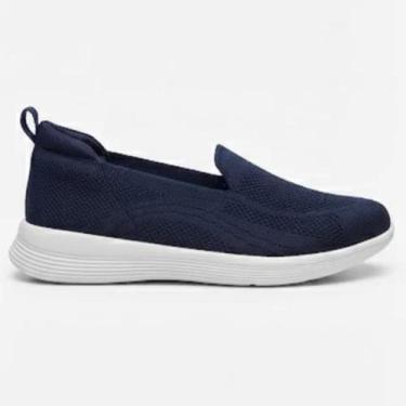 Imagem de Tênis Feminino Usaflex Conforto Tricot Joanete - Azul Marinho, 39