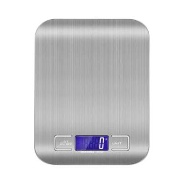 Imagem de Balança Digital De Cozinha 5kg Com Display LED Em Aço Inoxidável Para 