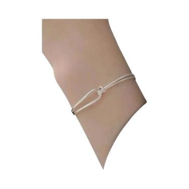 Imagem de Pulseira Feminina De Prata Esterlina 925 Com Contas Geométricas, Joia 