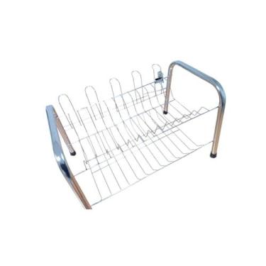 Imagem de Escorredor de Louças Duplo 5 Copos 11 Pratos Aço Cromado - Fryer Max