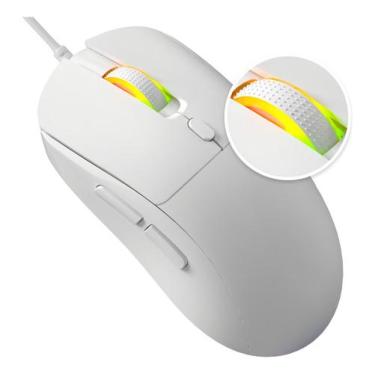 Imagem de Mouse gamer programavel rgb eg116/flyn branco com fio evolut pro