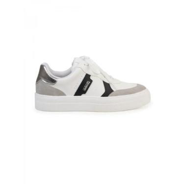 Imagem de Tenis Feminino Casual Bebece T2141-885 Branco e Cinza - Bebecê, Branco