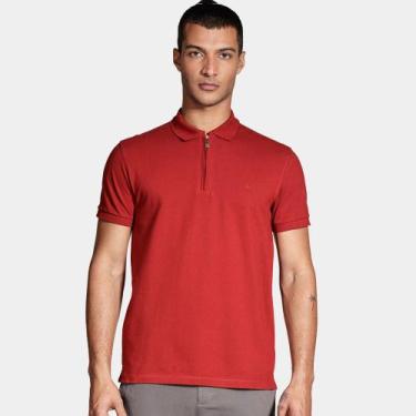 Imagem de Camisa Polo Aramis Piquet Zip Ou25 Vermelho Masculino, GG