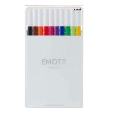 Imagem de Canetas Uniball Emott Fine Estojo Com 10 Cores Standard Colors