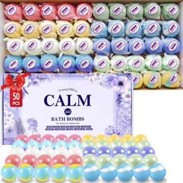 Imagem de Bombas de banho TranquilBliss 50 unidades, 10 fragrâncias, manteiga de