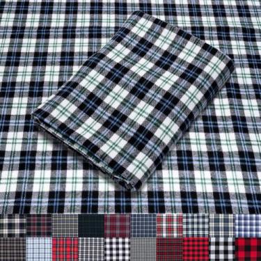 Imagem de Flanela xadrez azul e branco 100% algodão 152 cm - Marca Própria
