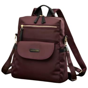 Imagem de Bolsa Mochila Feminina Impermeável Pavão De Ouro Original Elegante Alt