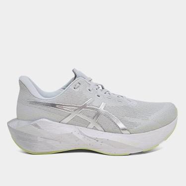 Imagem de Tênis Asics Novablast 6 Platinum Masculino, Prata, Verde, 41