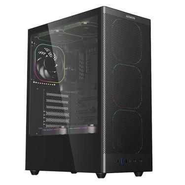 Imagem de Gabinete Gamer ARCH II ATX Vidro Temperado com Painel Lateral Transparente Preto C3tech 190CM