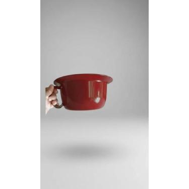 Imagem de Pinico Infantil Adulto Idoso Com Alça Vermelho Lisa - Congratulations 