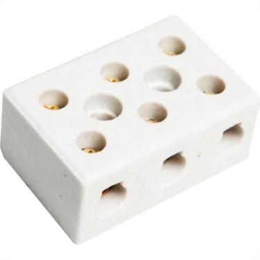 Imagem de Conector Brasfort Porcelana 16Mm Trifasico 8767 - Kit C/12 Unidades