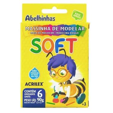 Imagem de Massa de modelar soft 6 cores - Acrilex