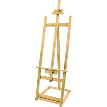 Imagem de Trident - Cavalete médio porte para pintura (MOD. 14026) | Base quadrada para estabilidade, com articulações e suporte para telas até 1,20 m de altura