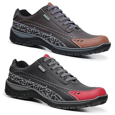 Imagem de Kit Sapatenis Maculino 2 Pares Couro Vegano ES New Fox Cor:Vermelho;Tamanho:37;Gênero:Masculino