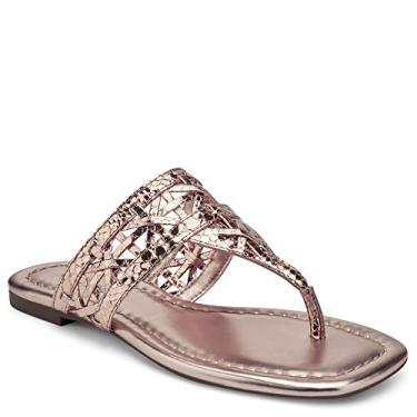 Imagem de Aerosoles Chinelo feminino Solei, Couro em ouro rosa, 7