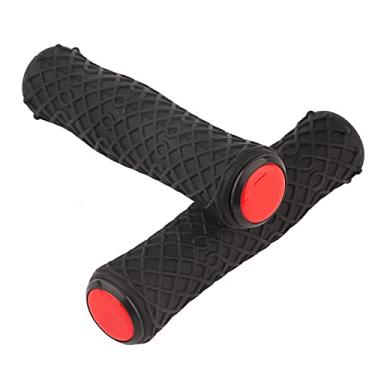 Imagem de 1 par capa de guidão antiderrapante de silicone ultraleve capa de guidão de bicicleta acessório de ciclismo para mountain bike(Preto)
