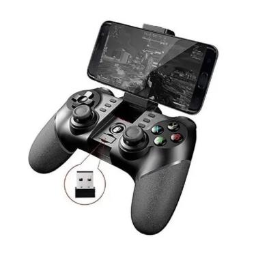 Imagem de Controle Joystick Sem Fio Bluetooth Jogos Android/Ios/Computador Função Turbo e Suporte Telescópio fixação de celulares