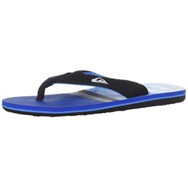 Imagem de Quiksilver Sandália infantil unissex Molokai Layback juvenil, Preto/azul/preto, 11 Little Kid