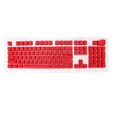 Imagem de PBT Keycaps, OEM Ergonômico 106 Teclas de Transmissão Custom Keycaps, DIY Keycaps Substituição para Teclado Mecânico(Vermelho)