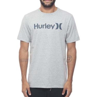 Imagem de Camiseta Hurley O&O Solid Masculina Cinza Mescla