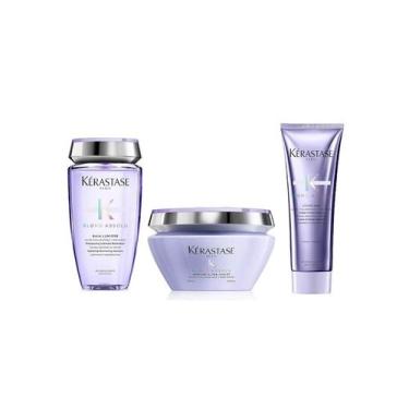 Imagem de Kérastase Blond Absolu Bain Lumiére 250 ml Ultra-Violet Máscara 200 ml e Cicaflash Condicionador 250 ml