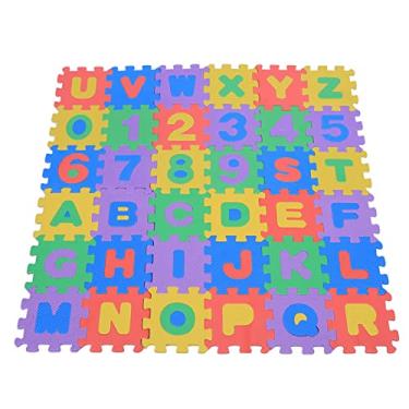 Imagem de Tapete de espuma EVA de 36 peças, tapete de espuma de alfabeto e números, tapete macio para bebês, tapete rastejante para decoração de quarto de crianças
