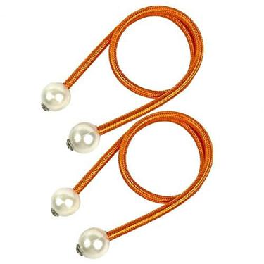 Imagem de 2 peças prendedor de cortina prático requintado clipe de cortina resistente ao desgaste cortina decorativa fivela prendedores de cortina suportes de cortina ganchos de amarração de cortina, laranja, 4 peças