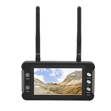 Imagem de Monitor FPV, 5,8 GHz, 40 canais, monitor receptor de tela LCD de 4,3 polegadas com DVR e pesquisa automática, receptor de tela FPV integrado para quadricóptero RC FPV, drone FPV, drone de corrida RC